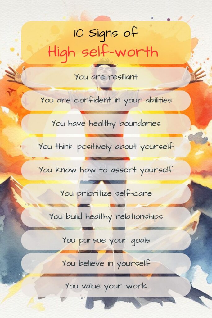 10 signs of high self worth